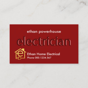 Carte De Visite Signal électricien translucide rouge étonnant