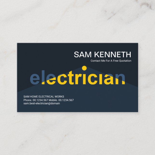Carte De Visite Signal électronique jaune brillant (Devant)