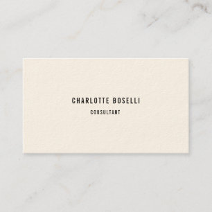 Carte De Visite Signature Crème minimaliste Élégant Professionnel