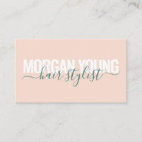 Signature de script moderne peach vert cheveux sty