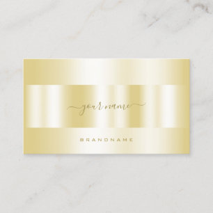 Carte De Visite Signature du script de calligraphie de luxe Gold E
