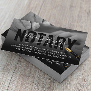 Carte De Visite Signature du service notaire mobile BW Photographi