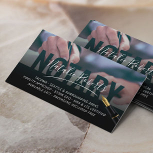 Carte De Visite Signature élégante de l'agent de signature de nota