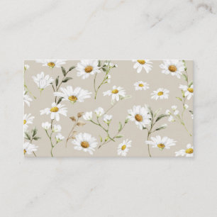 Carte De Visite Signature Marguerite Beige Script