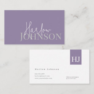 Carte De Visite Signature minimaliste Dusty Plum Élégant