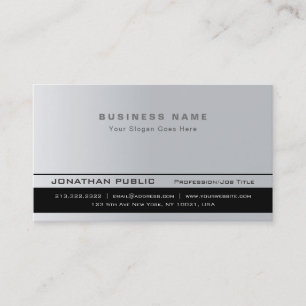 Carte De Visite Signature moderne Elégante Argent UV Matte Luxe