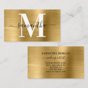 Carte De Visite Signature Monogram Gold Shimmer