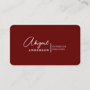 Carte De Visite Signature professionnelle moderne de luxe bordeaux