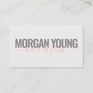 Carte De Visite Signature styliste moderne de corail gris