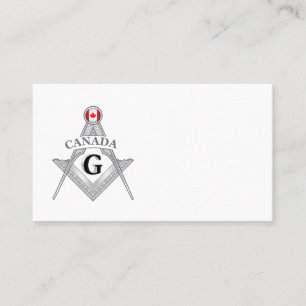 Carte De Visite signe de la franc-maçonnerie Canada