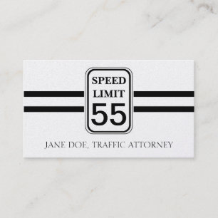 Carte De Visite Signe de limitation de vitesse de loi d'avocat de