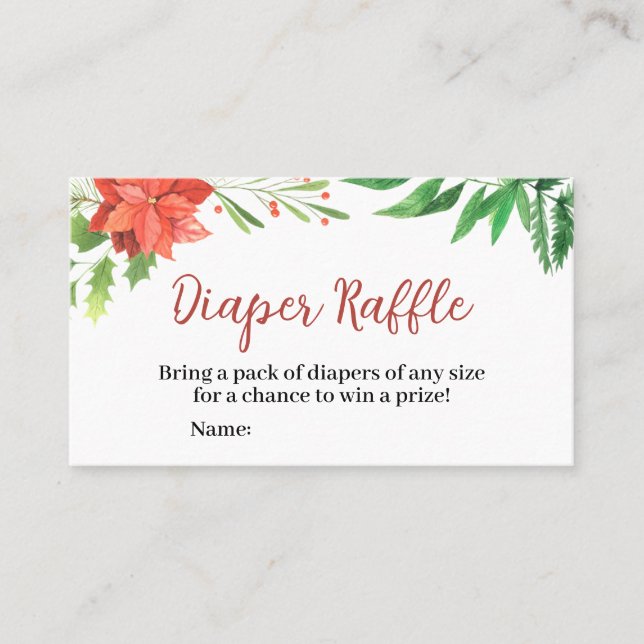 Carte De Visite Signe de trapèze Baby shower de Noël (Devant)