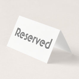 Carte De Visite Signe réservé de Tableau