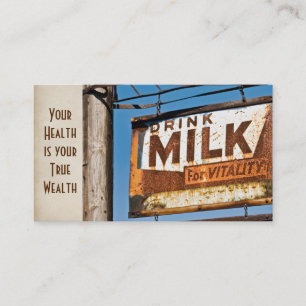Carte De Visite signe rétro de lait rouillé pour l'industrie alime