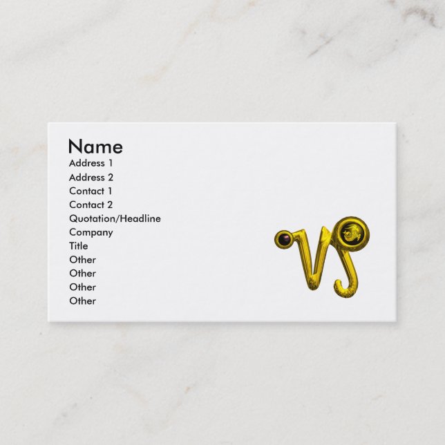 CARTE DE VISITE SIGNE ZODIAC D'OR CAPRICORN JEWEL (Devant)