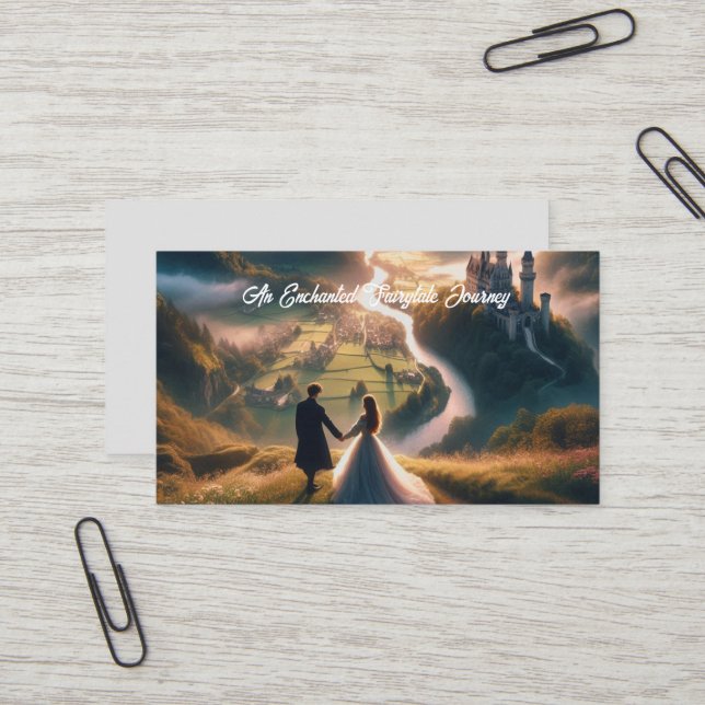 Carte De Visite Signet paysager de la promenade piétonne enchantée (Devant/Arrière en situation)