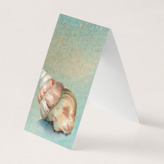 Carte De Visite Signet plié de la plage de Seashell (Devant)