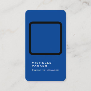 Carte De Visite Silence vertical élégant unique moderne bleu clair