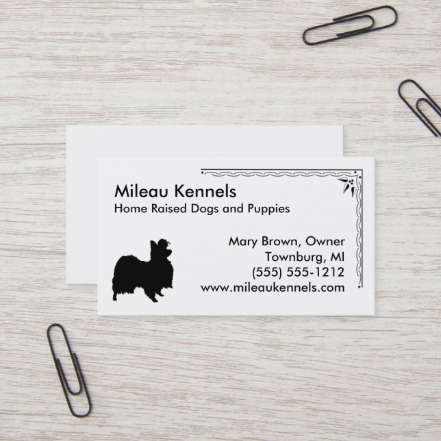 Carte De Visite Silhouette (Devant/Arrière en situation)