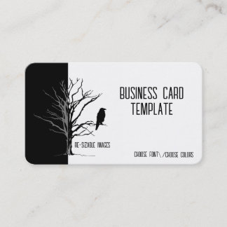 Carte de visite Silhouette Black Bird Raven