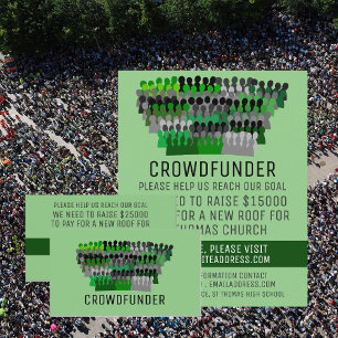 Carte De Visite Silhouette Crowd Design, Crowdfunder, Crowfinancem