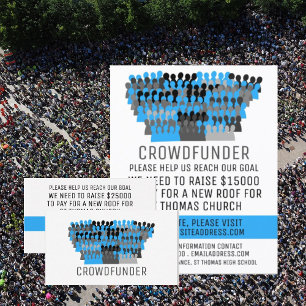 Carte De Visite Silhouette Crowd Design, Crowdfunder, Crowfinancem