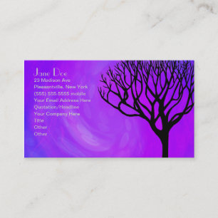 Carte De Visite Silhouette d'arbre (lumières du nord)