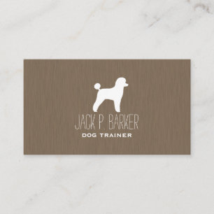 Carte De Visite Silhouette de Caniche Jouet Blanc