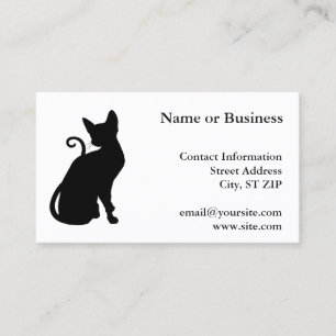 Carte De Visite Silhouette de chat