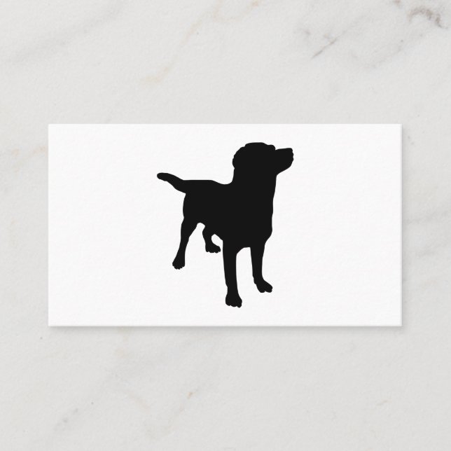Carte De Visite Silhouette de chien (Devant)