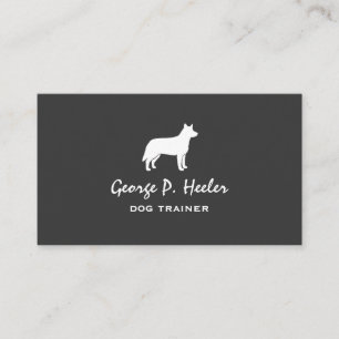 Carte De Visite Silhouette de chien de bétail australien