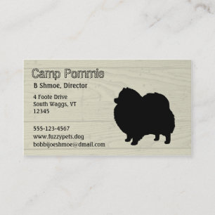 Carte De Visite Silhouette de chien Spitz Nain