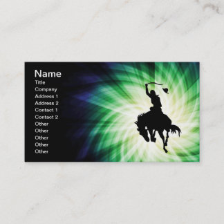 Carte De Visite Silhouette de cowboy; Lumineuse