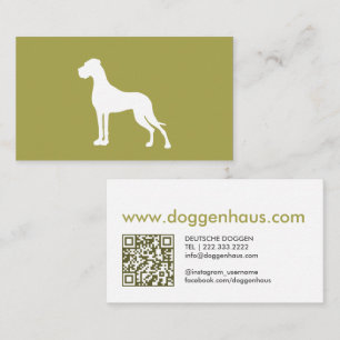 Carte De Visite Silhouette de Dogue Allemand