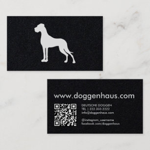 Carte De Visite silhouette de Dogue allemand