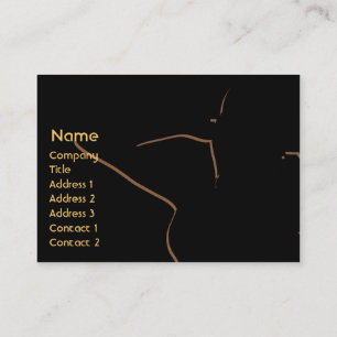 Carte De Visite Silhouette de fille dans le brun - potelé