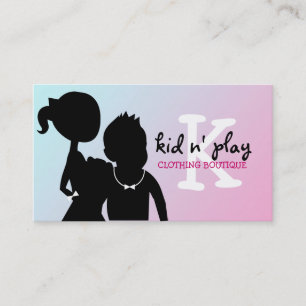 Carte De Visite Silhouette de la boutique de 311 enfants
