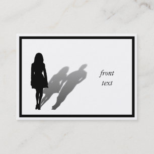 Carte De Visite Silhouette de la femme disparue