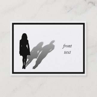 Carte De Visite Silhouette de la femme disparue