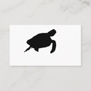 Carte De Visite Silhouette de la tortue de mer