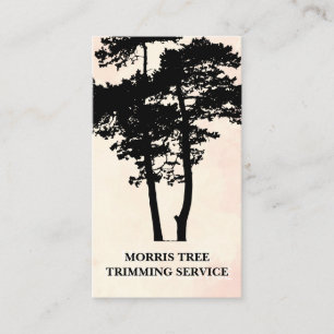 Carte De Visite Silhouette de l'arbre   Paysage   Gardener