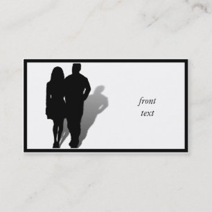 Carte De Visite Silhouette de l'homme et de la femme