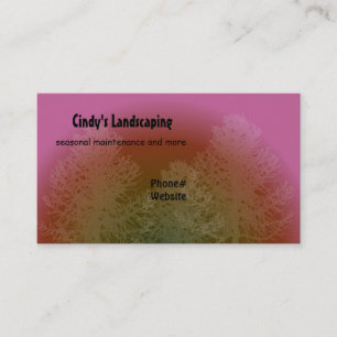 Carte De Visite Silhouette des arbres Design paysager