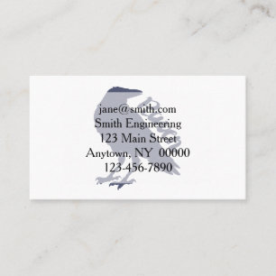 Carte De Visite Silhouette du corbeau - Choisir la couleur arrière