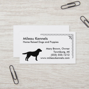 Carte De Visite Silhouette du Labrador Retriever