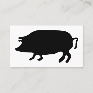 Carte De Visite Silhouette du porc