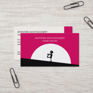 Carte De Visite Silhouette Zombie avec Pleine lune