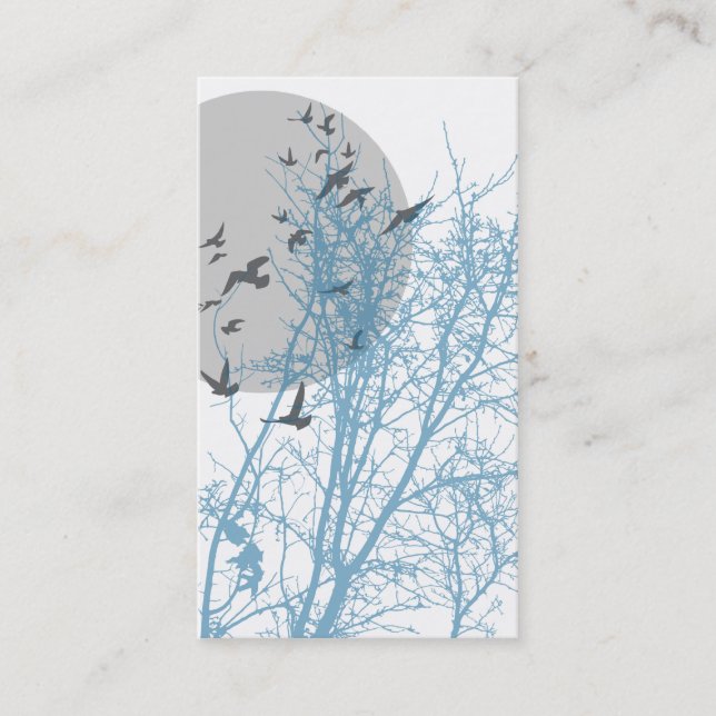 Carte De Visite silhouscreen les oiseaux (Devant)