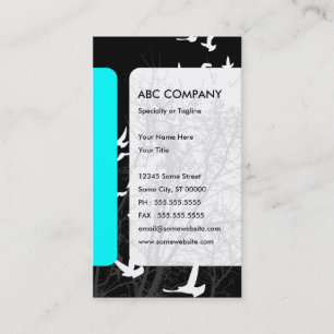 Carte De Visite silhouscreen les oiseaux