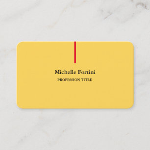 Carte De Visite Silk Premium Elegant Plain Minimaliste Jaune